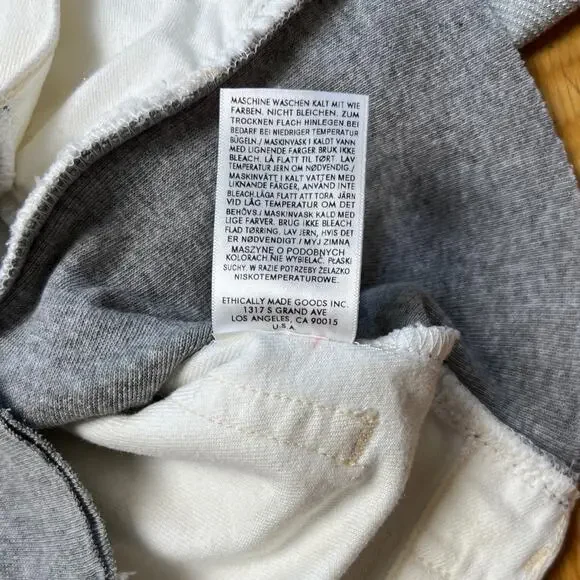 ETICA Upcycled Block Sweatshirt White / Grey Size S - Picture 5 of 9